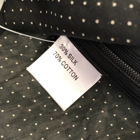 Silk/cotton polka dot blouse top XS - Picture 2 of 3